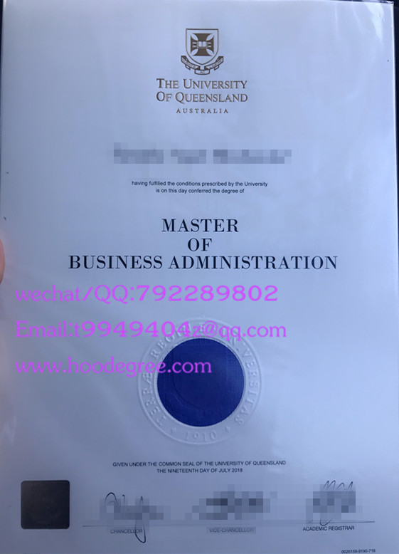澳大利亚昆士兰大学毕业证university of queensland degree certificate