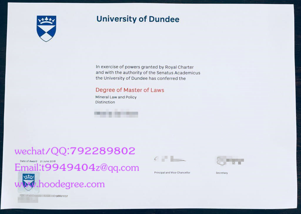 英国邓迪大学硕士毕业证university of dundee degree certificate