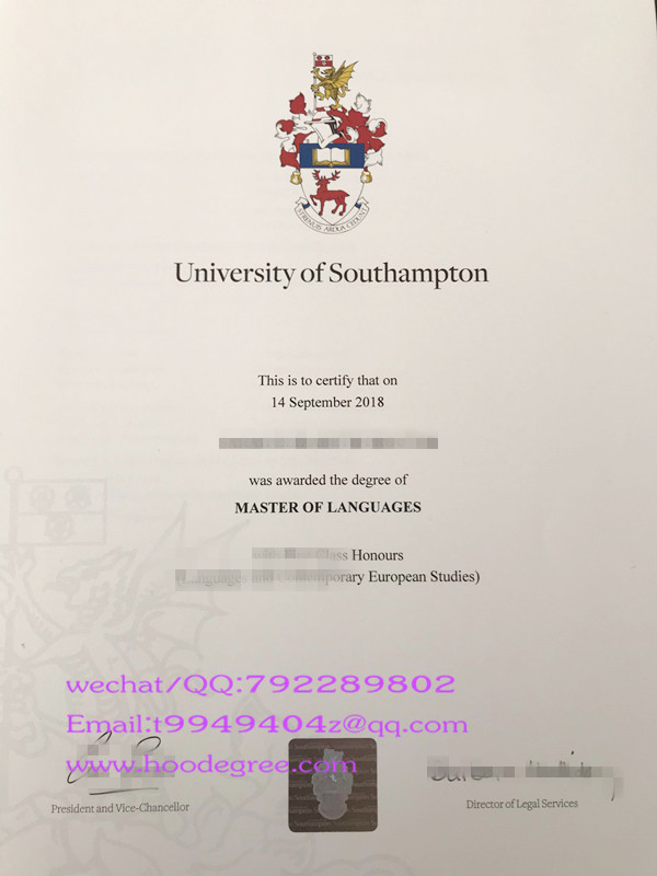 英国南安普顿大学硕士毕业证University of Southampton diploma