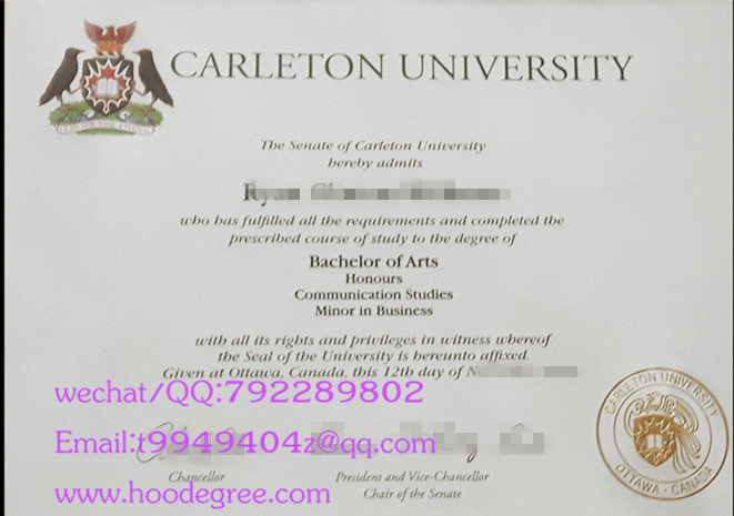 加拿大卡尔顿大学毕业证Carleton University degree certifcate