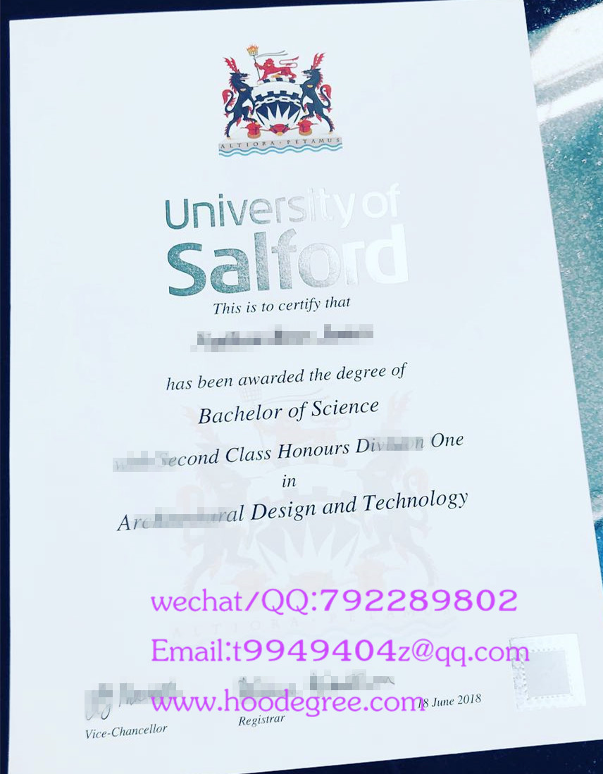 英国索尔福德大学毕业证The University of Salford  diploma