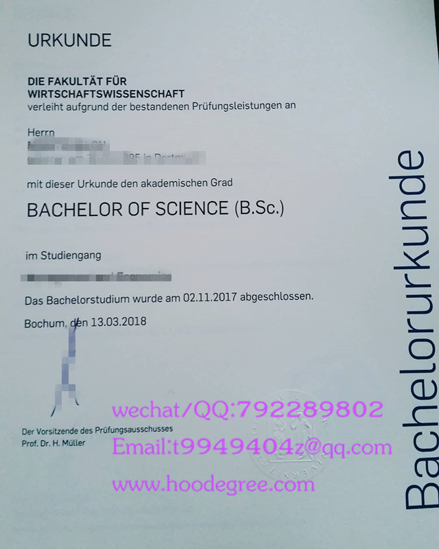 德国波鸿鲁尔大学毕业证Ruhr-Universität Bochum degree certificate