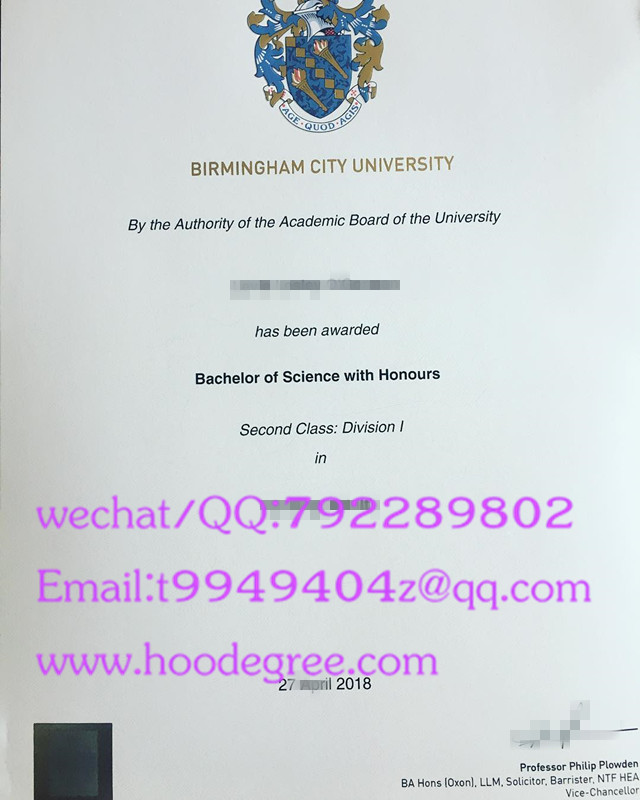 birmingham city university degree certificate伯明翰城市大学学位证书