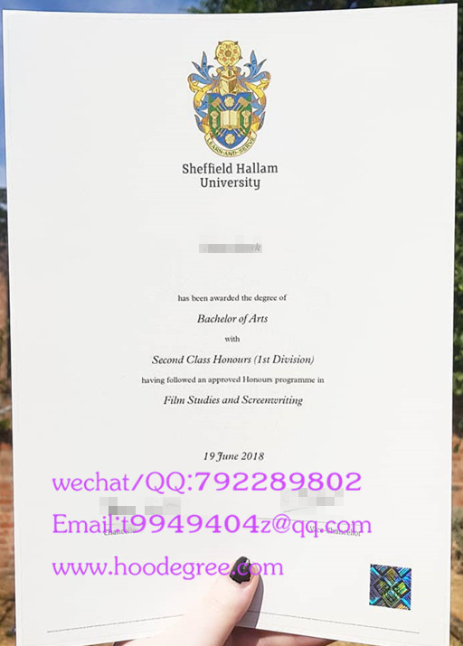 英国谢菲尔德哈勒姆大学毕业证Sheffield Hallam University degree certificate