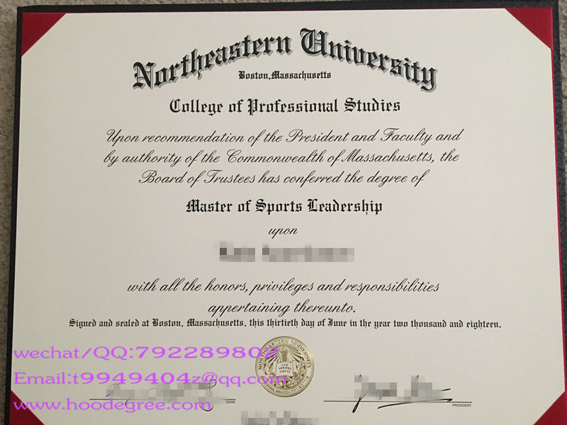 美国东北大学2018硕士毕业证Northeastern University degree certificate