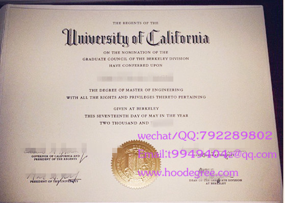 美国加州大学伯克利分校毕业证University of California at Berkeley degree certificate
