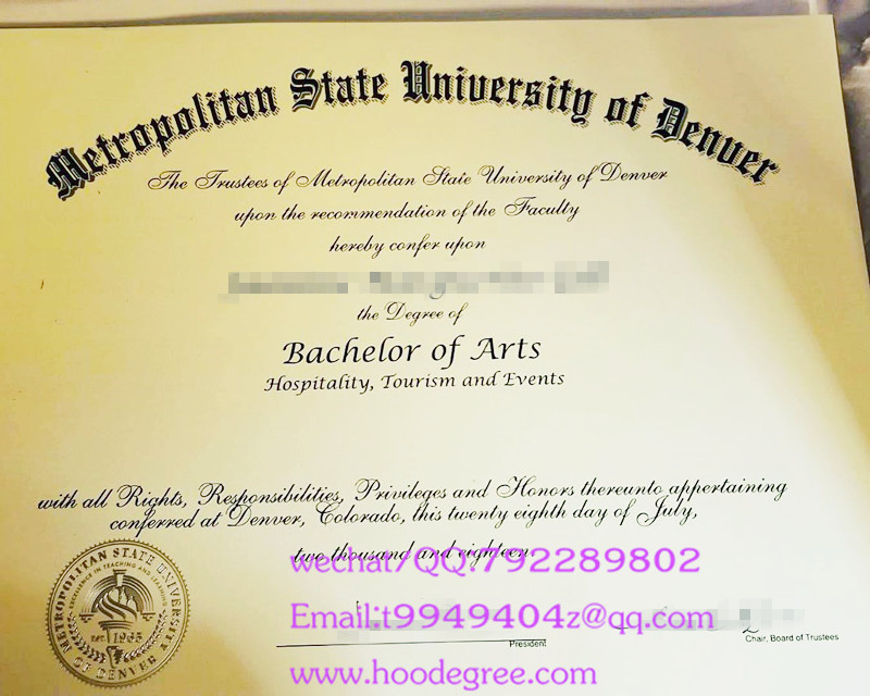 美国丹佛大都会州立大学毕业证metropolition state university of denver diploma