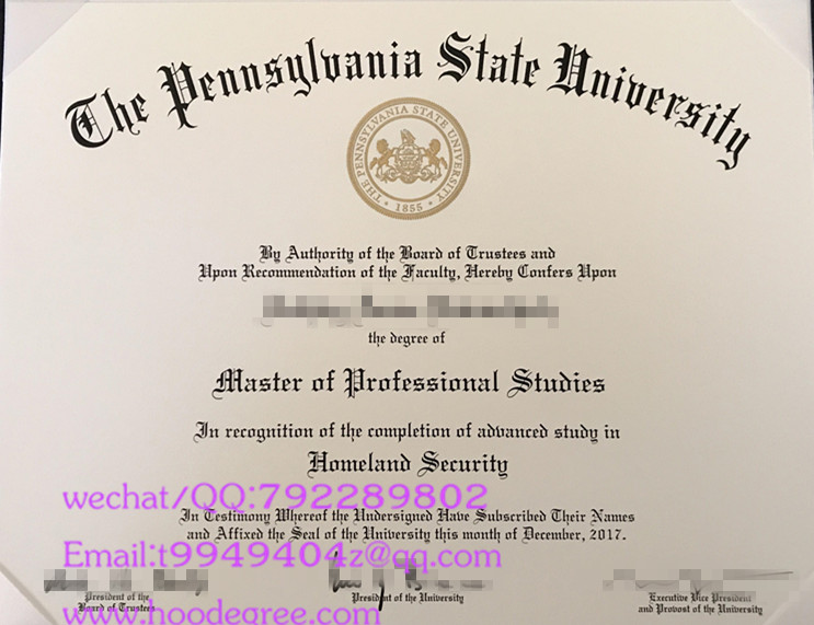 宾夕法尼亚州立大学硕士毕业证The Pennsylvania State University degree certificate