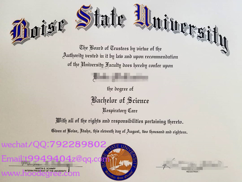 美国博伊西州立大学毕业证Boise State University degree certificate
