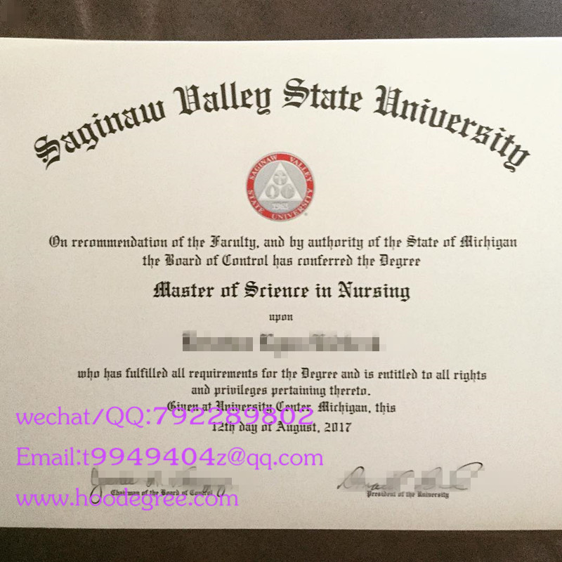 美国萨基诺谷州立大学毕业证Saginaw Valley State University diploma
