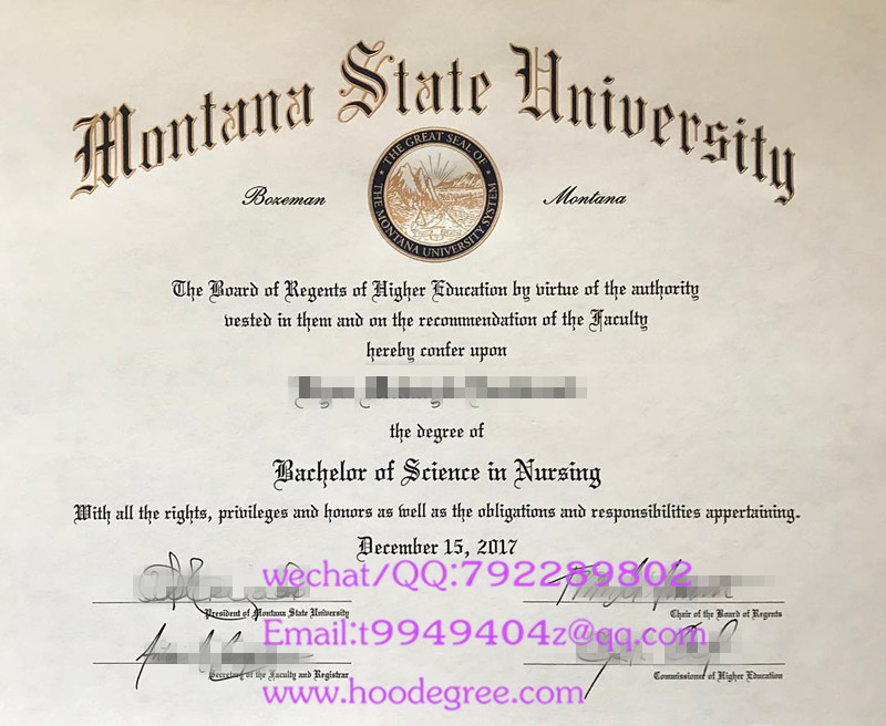 蒙大拿州立大学波兹曼分校毕业证Montana State University-Bozeman degree certificate
