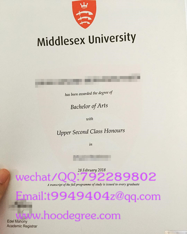 Middlesex University diploma 密德萨斯大学毕业证书