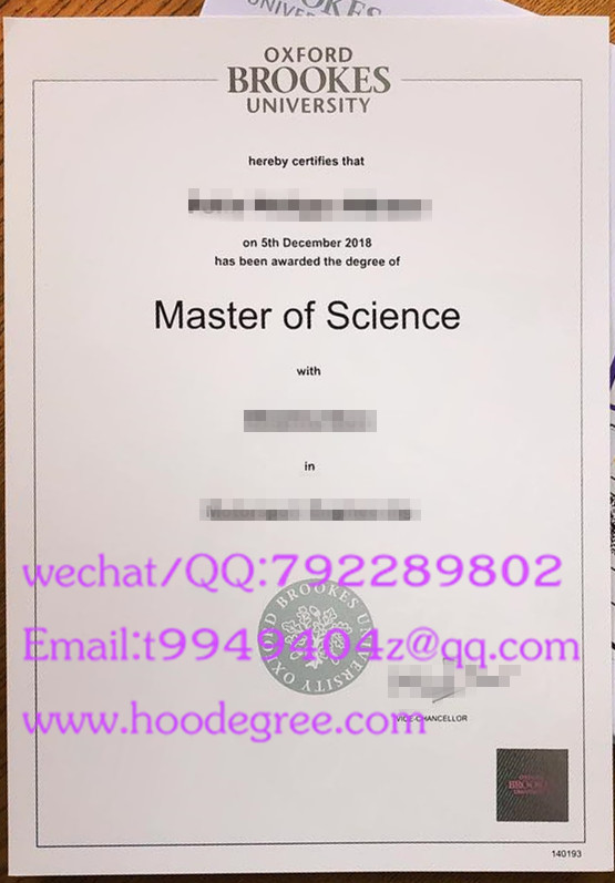 Oxford Brookes University graduation certificate牛津布鲁克斯大学毕业证书