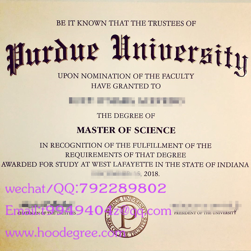 purdue university graduation certificate普渡大学硕士毕业证书