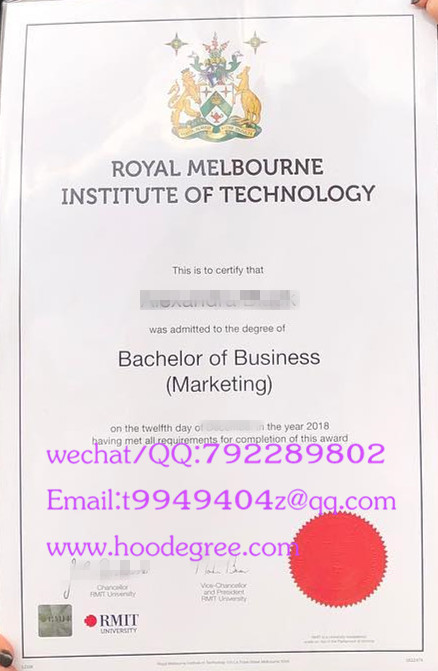 Royal Melbourne Institute of Technology University degree certificate皇家墨尔本理工大学毕业