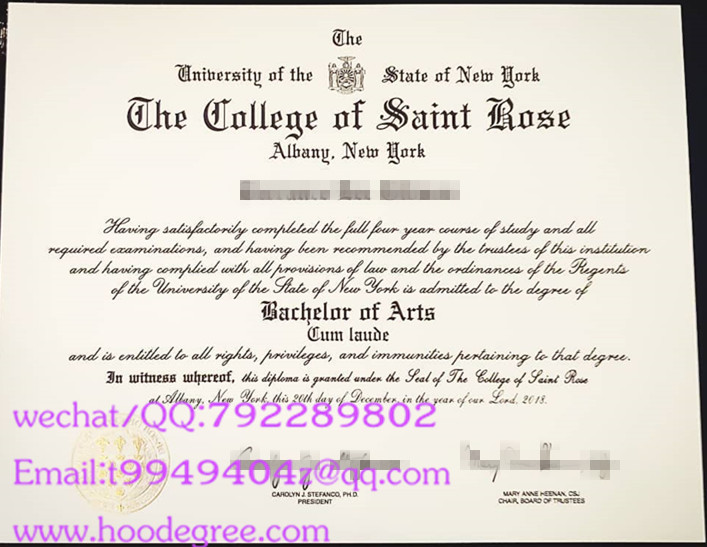 the college of saint rose degree certificate圣罗斯学院毕业证书