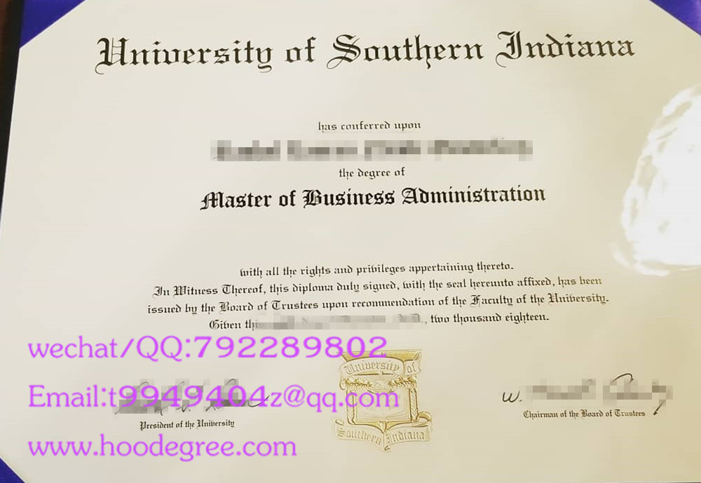 university of southern indiana degree certificate南印地安那大学毕业证书