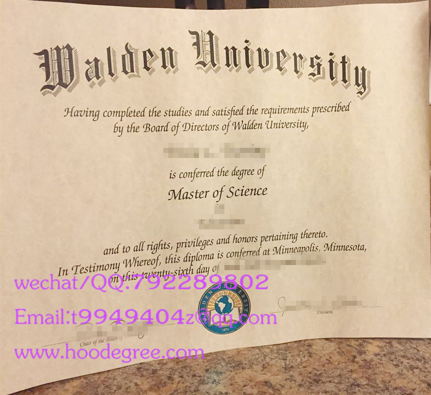walden university degree certificate瓦尔登大学毕业证书