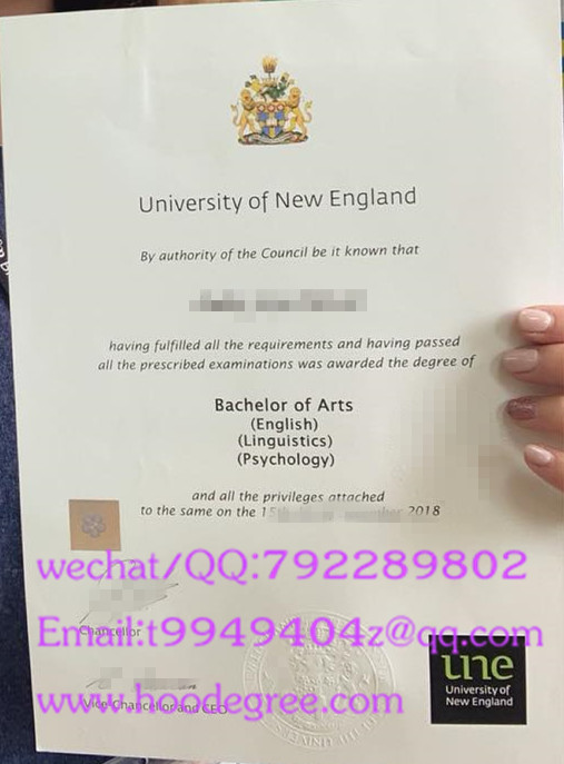 University of New England graduation certificate新英格兰大学毕业证书