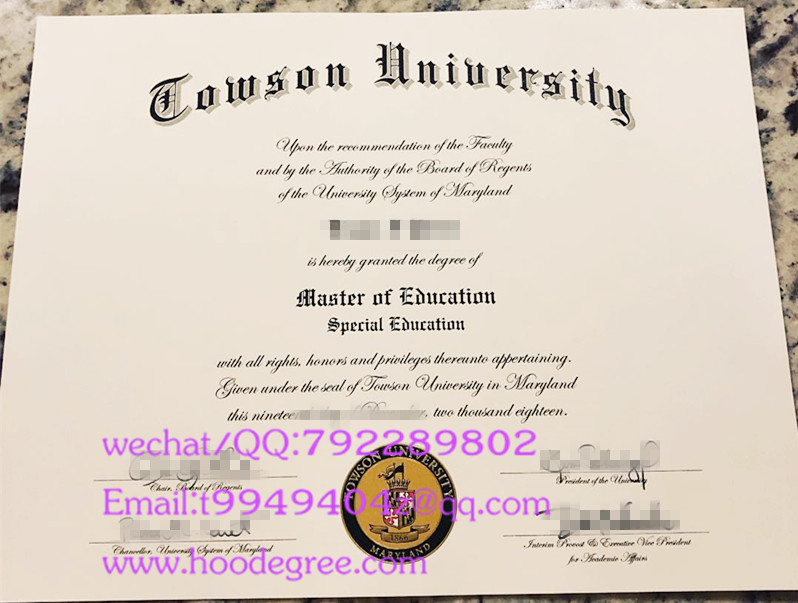 towson university degree certificate美国陶森大学毕业证书