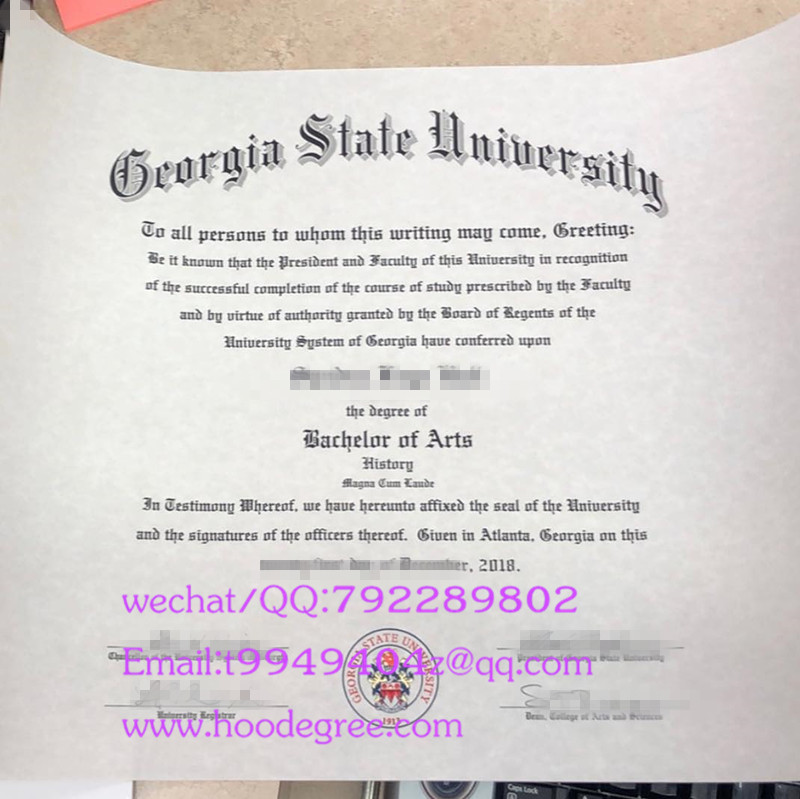 Georgia State University degree certificate佐治亚州立大学毕业证书