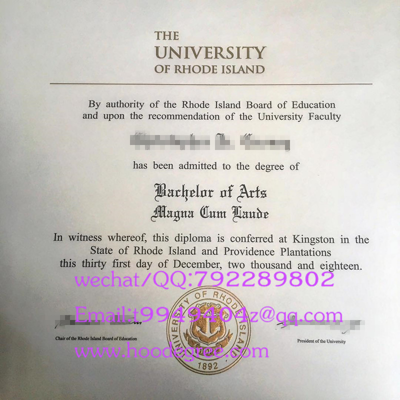 the university of rhode island degree certificate罗德岛大学毕业证书