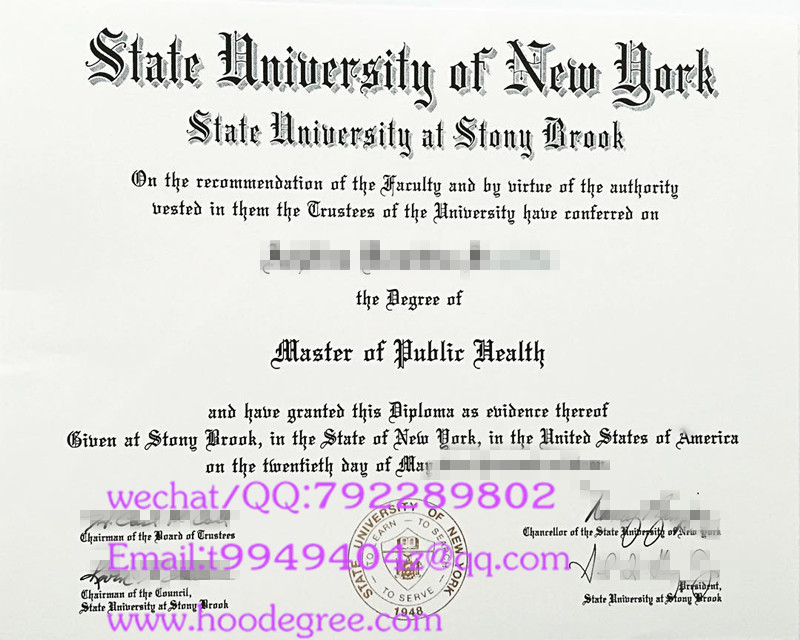 纽约州立大学石溪分校毕业证书