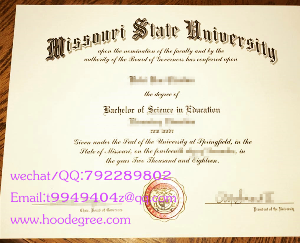 Missouri State University degree certificate密苏里州立大学毕业证书