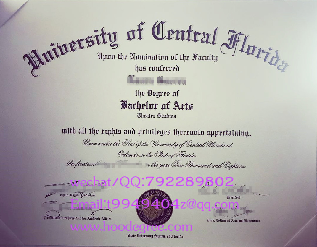 university of central florida graduation certificate中佛罗里达大学毕业证