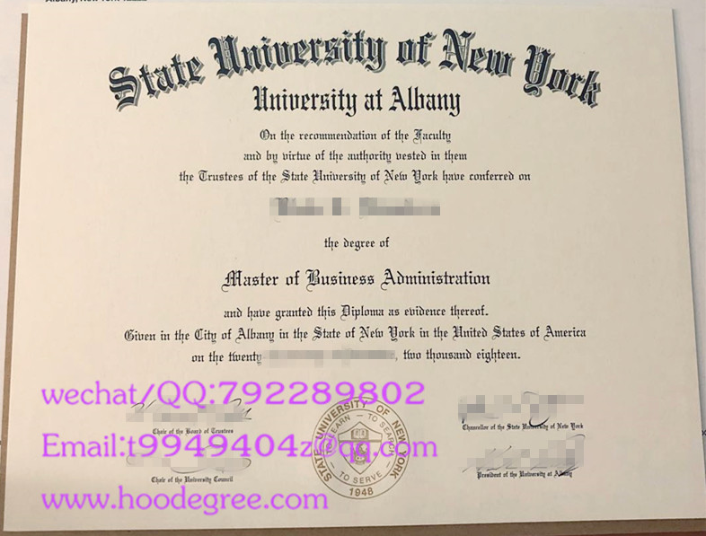 State University of New York at Albany degree certificate纽约州立大学奥尔巴尼分校毕业证书