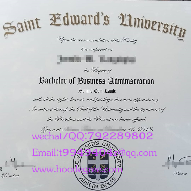 Saint Edward's university degree certificate圣爱德华大学毕业证书