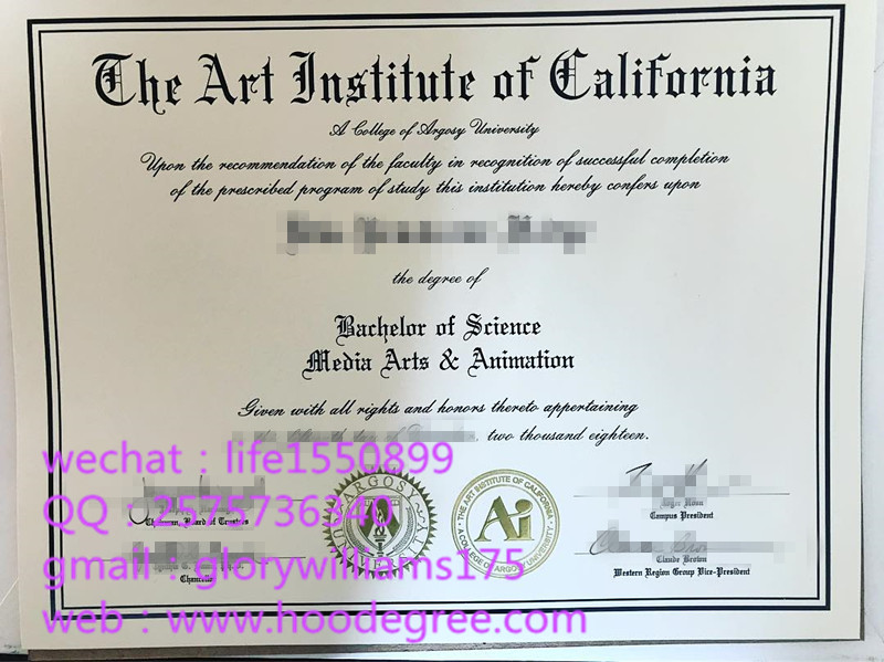 the art institute of california degree certificate加州艺术学院毕业证