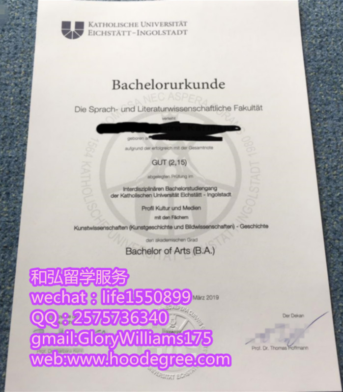 Katholische Universität Eichstätt urhunde艾希施泰特天主教大学毕业证
