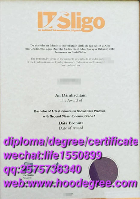 diploma from Institute of Technology, Sligo爱尔兰斯莱戈理工学院毕业证书