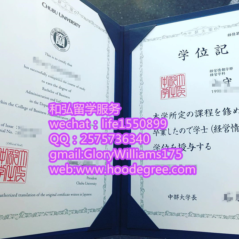 日本中部大学学位記diploma of Chubu University