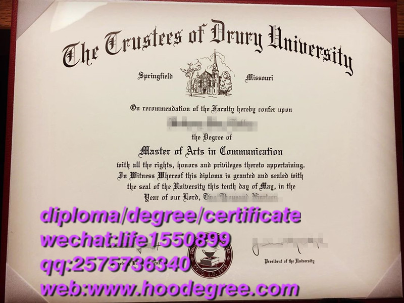 degree certificate from the trustees of drury university