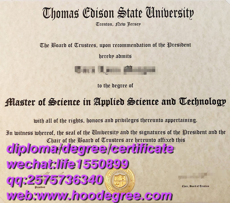 diploma of Thomas Edison State University托马斯爱迪生州立大学毕业证书