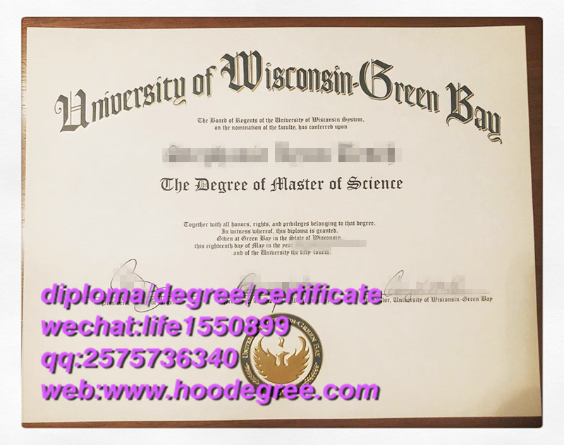 diploma from University of Wisconsin-Green Bay威斯康星大学绿湾分校毕业证书