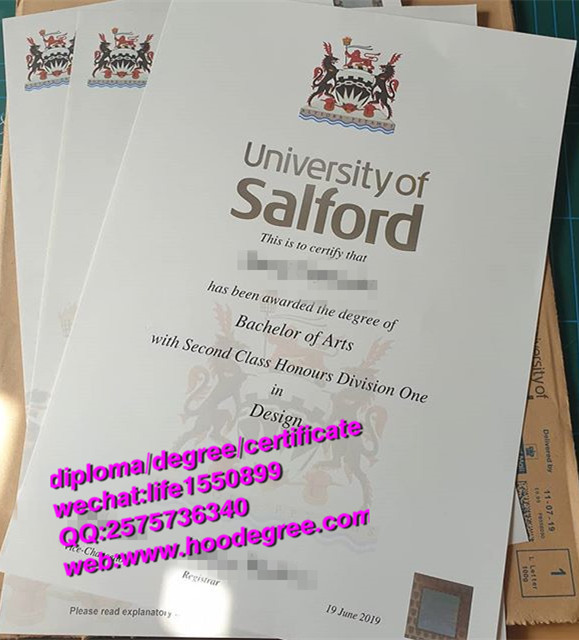 diploma from the University of Salford索尔福德大学毕业证书