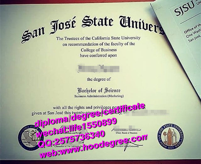diploma of San Jose' State University圣何塞大学毕业证书