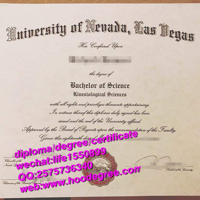 diploma from University of Nevada,las Vegas内华达大学拉斯维加斯分校毕业证书